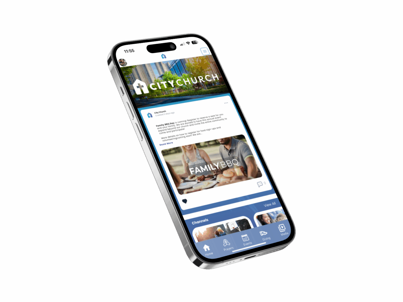touchpoint software church mobile app customized for each church