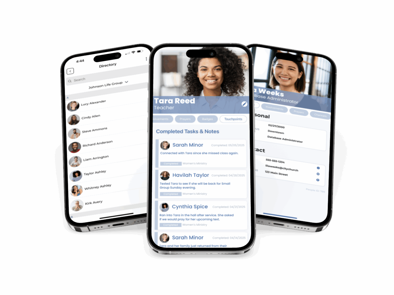 touchpoint software church mobile app customized for each church