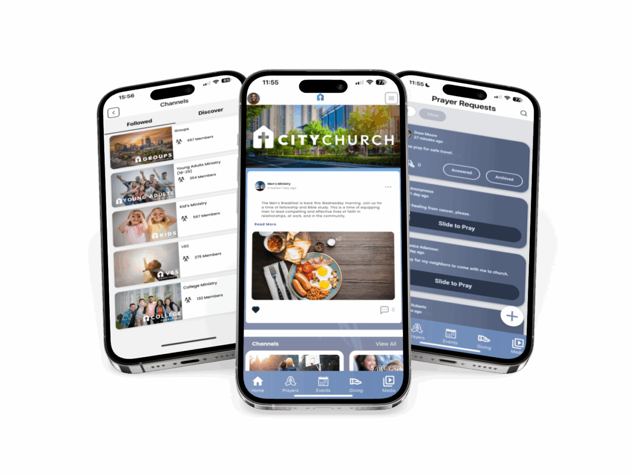 touchpoint software church mobile app customized for each church